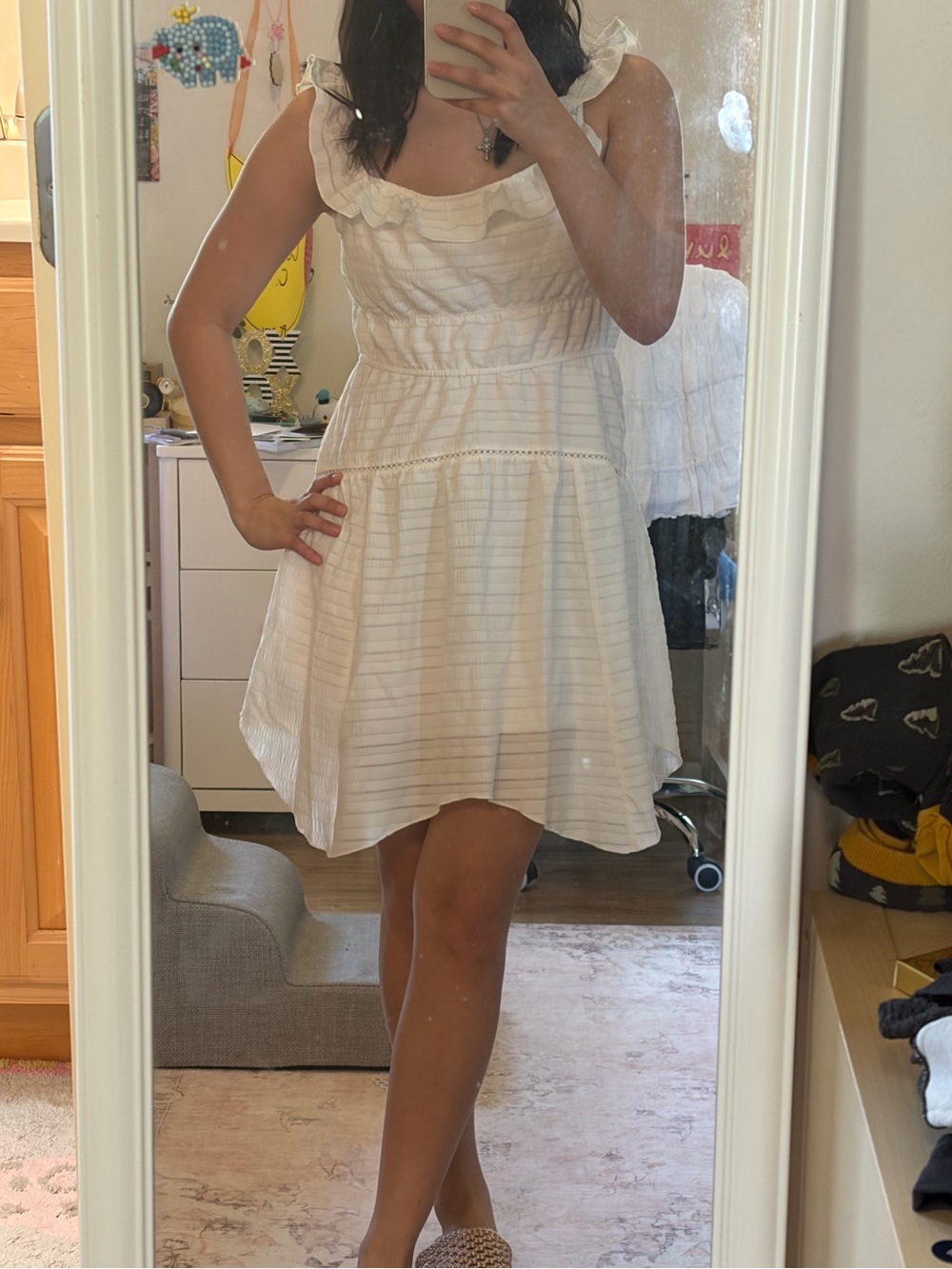 ruffle asymmetrical sun dress